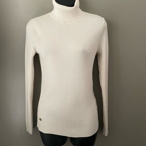 Ralph Lauren Cream Turtleneck Ribbed Sweater